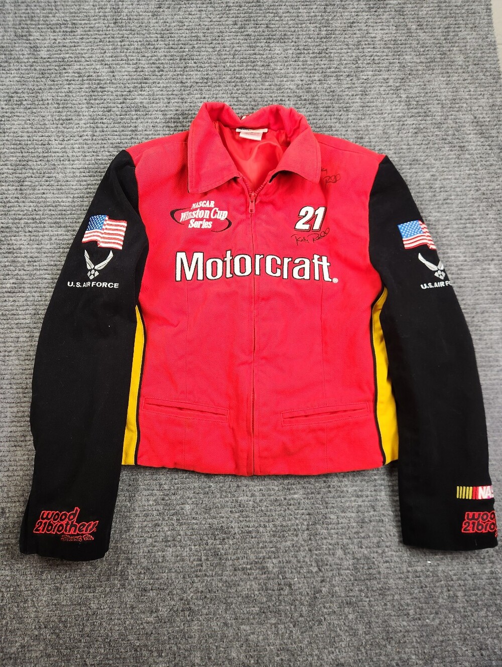 Vtg NASCAR Ricky Rudd #21 Jacket Winston Cup Motorcraft Kids’s Sz Medium EUC